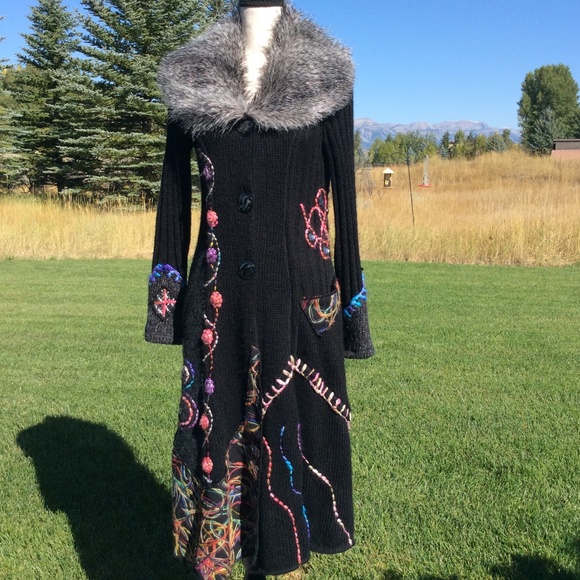 Griffolie Paris Sweaters - Griffolie Paris Black Long Mohair Sweater Sz-M